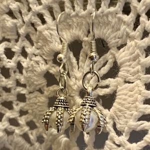 Pewter Dragon Claw Earrings